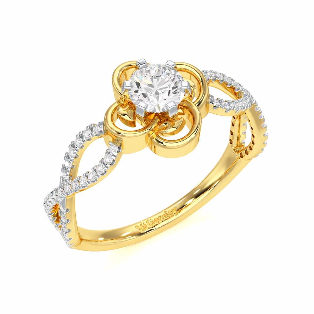 Enticing Glow Solitaire Ring - Yellow Gold - Image 1