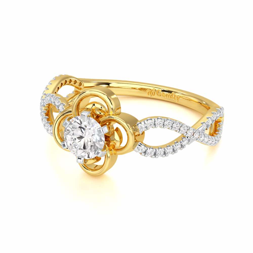 Enticing Glow Solitaire Ring - Yellow Gold - Image 2