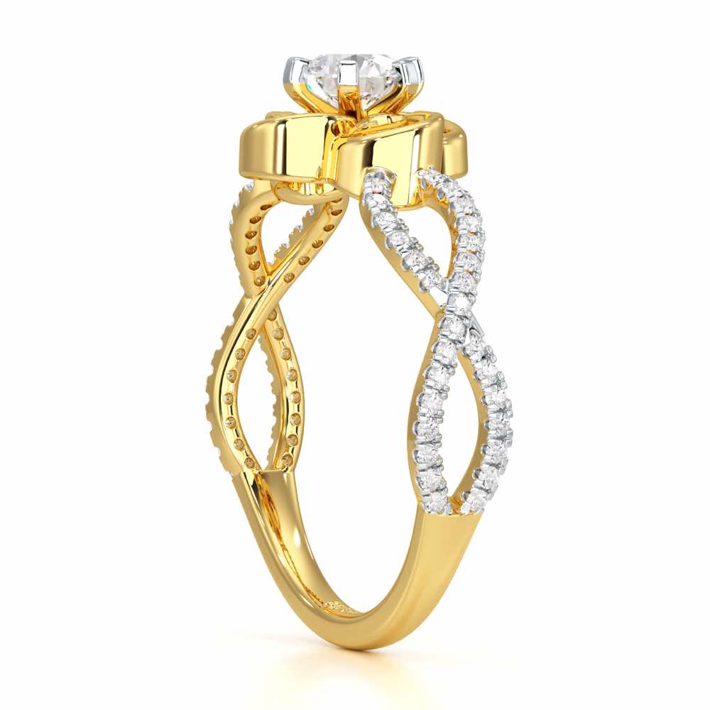 Enticing Glow Solitaire Ring - Yellow Gold - Image 3