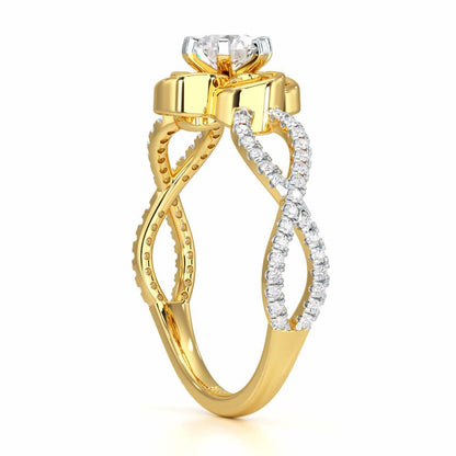 Enticing Glow Solitaire Ring - Yellow Gold - Image 3