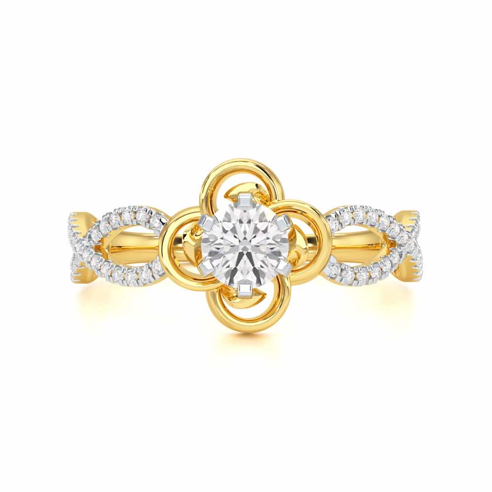 Enticing Glow Solitaire Ring - Yellow Gold - Image 4