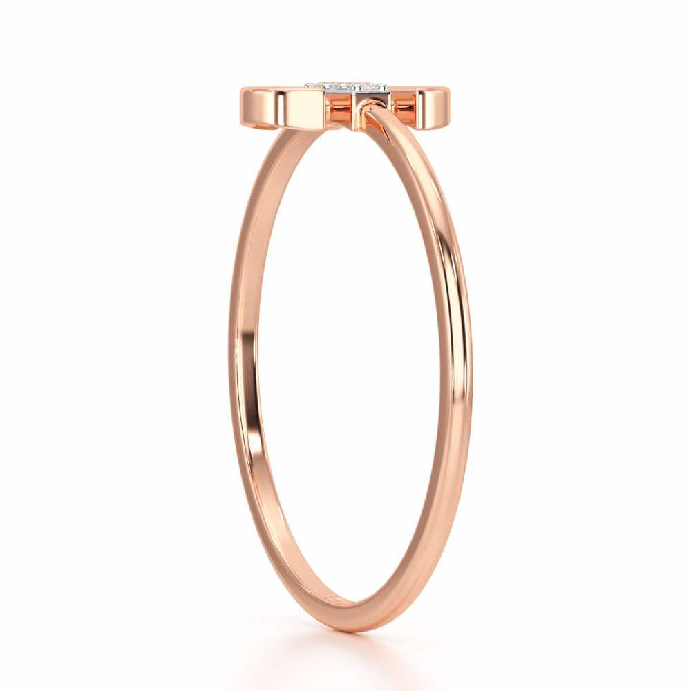 Entrapped Glow Silver Ring - Rose Gold - Image 3
