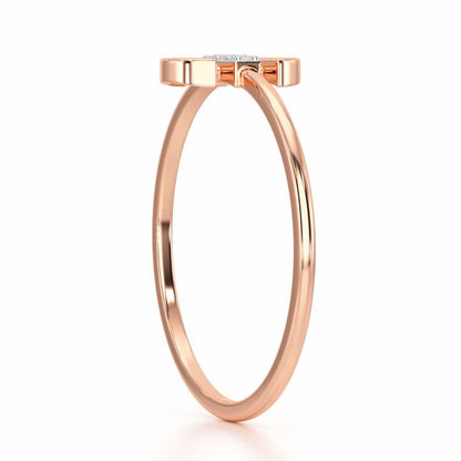 Entrapped Glow Silver Ring - Rose Gold - Image 3