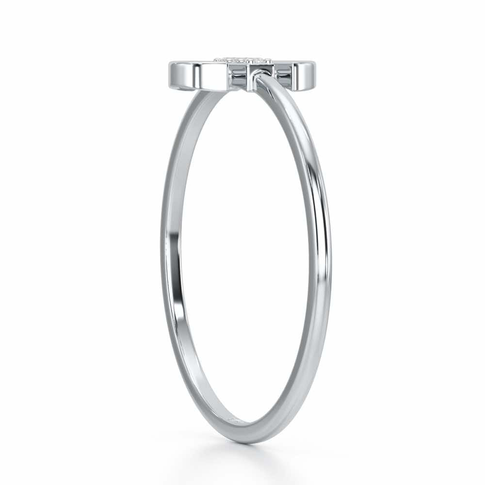 Entrapped Glow Silver Ring - White Gold - Image 3