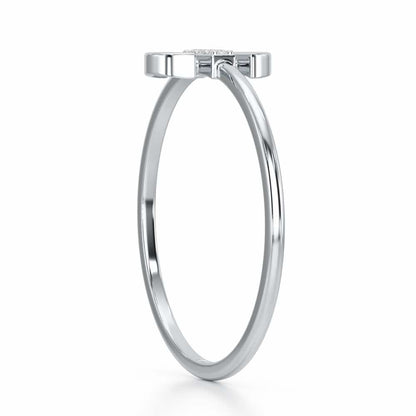 Entrapped Glow Silver Ring - White Gold - Image 3