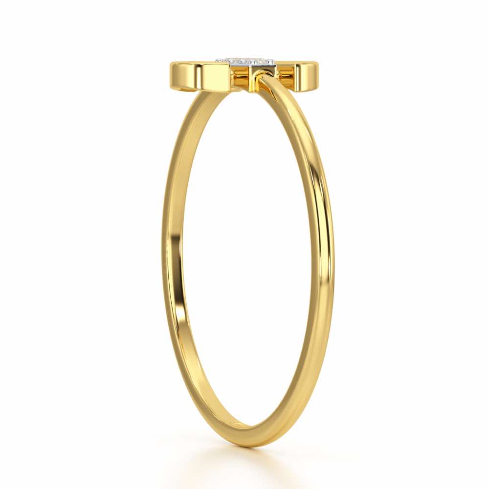 Entrapped Glow Silver Ring - Yellow Gold - Image 3