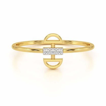 Entrapped Glow Silver Ring - Yellow Gold - Image 4