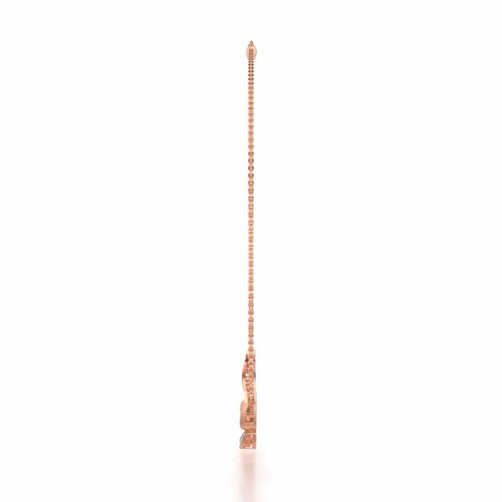 Entwined Silver Necklace - Rose Gold - Image 4