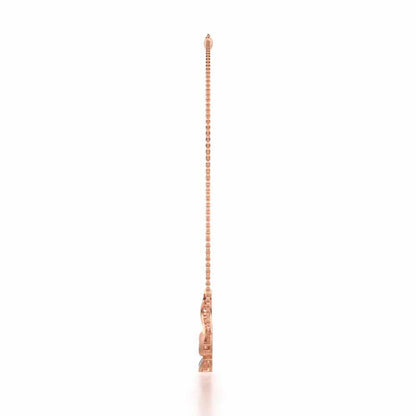 Entwined Silver Necklace - Rose Gold - Image 4