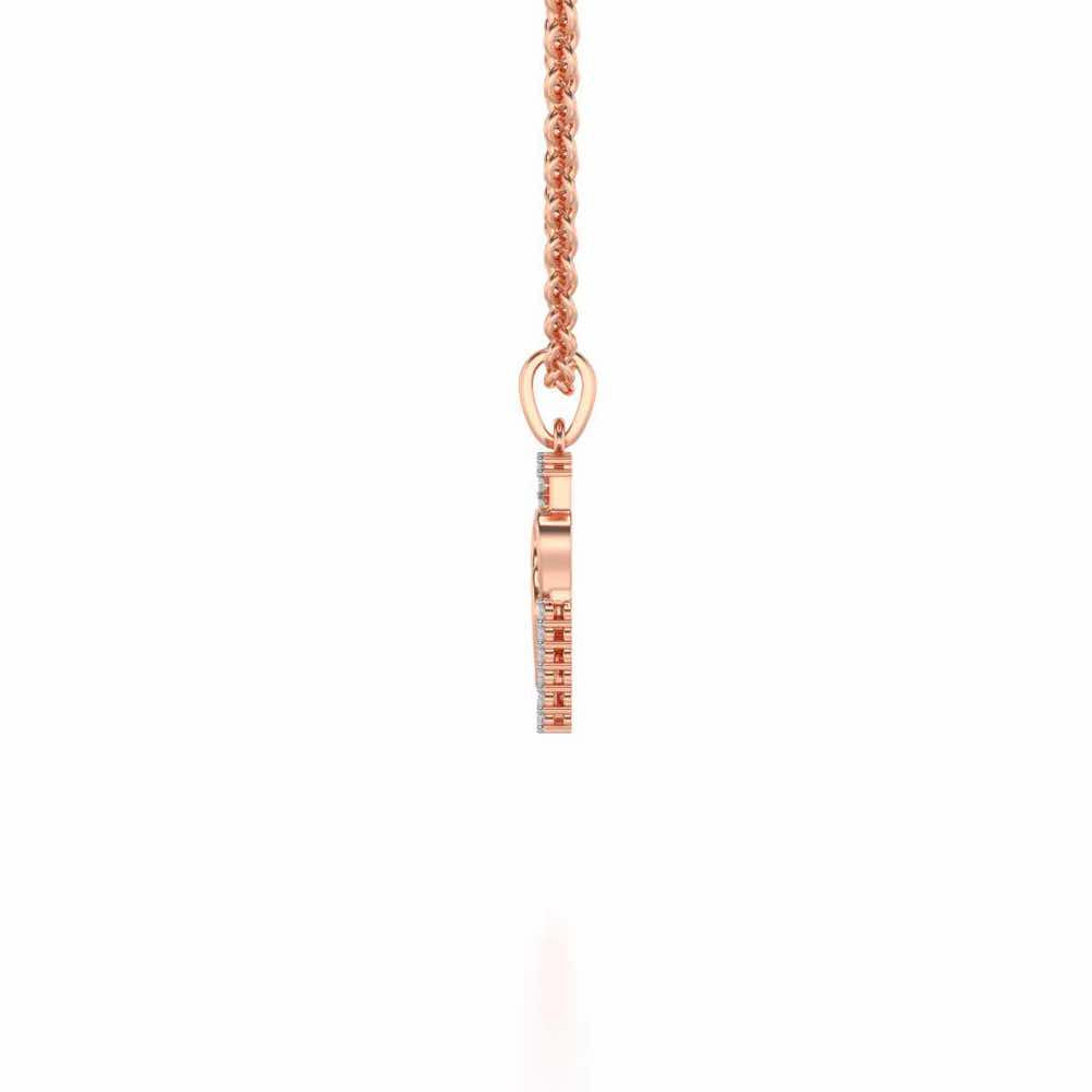 Entwined Heart Silver Pendant - Rose Gold - Image 3