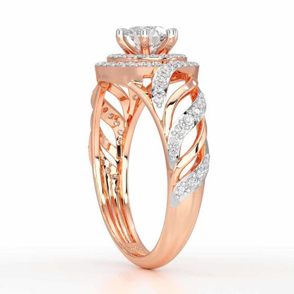 Ephemeral Radiance Solitaire Ring - Rose Gold - Image 3