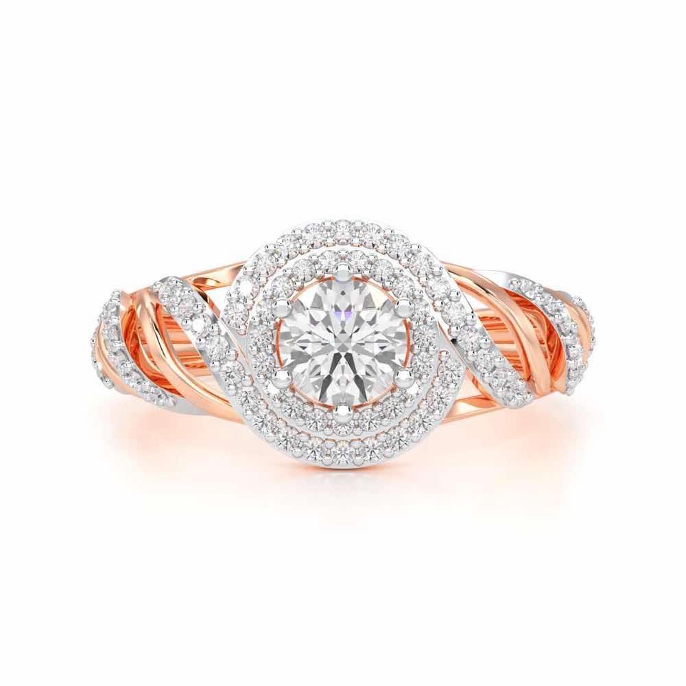 Ephemeral Radiance Solitaire Ring - Rose Gold - Image 4