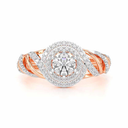 Ephemeral Radiance Solitaire Ring - Rose Gold - Image 4