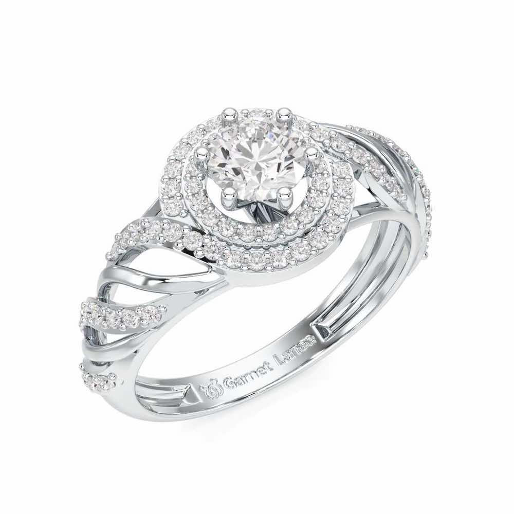 Ephemeral Radiance Solitaire Ring - White Gold - Image 1