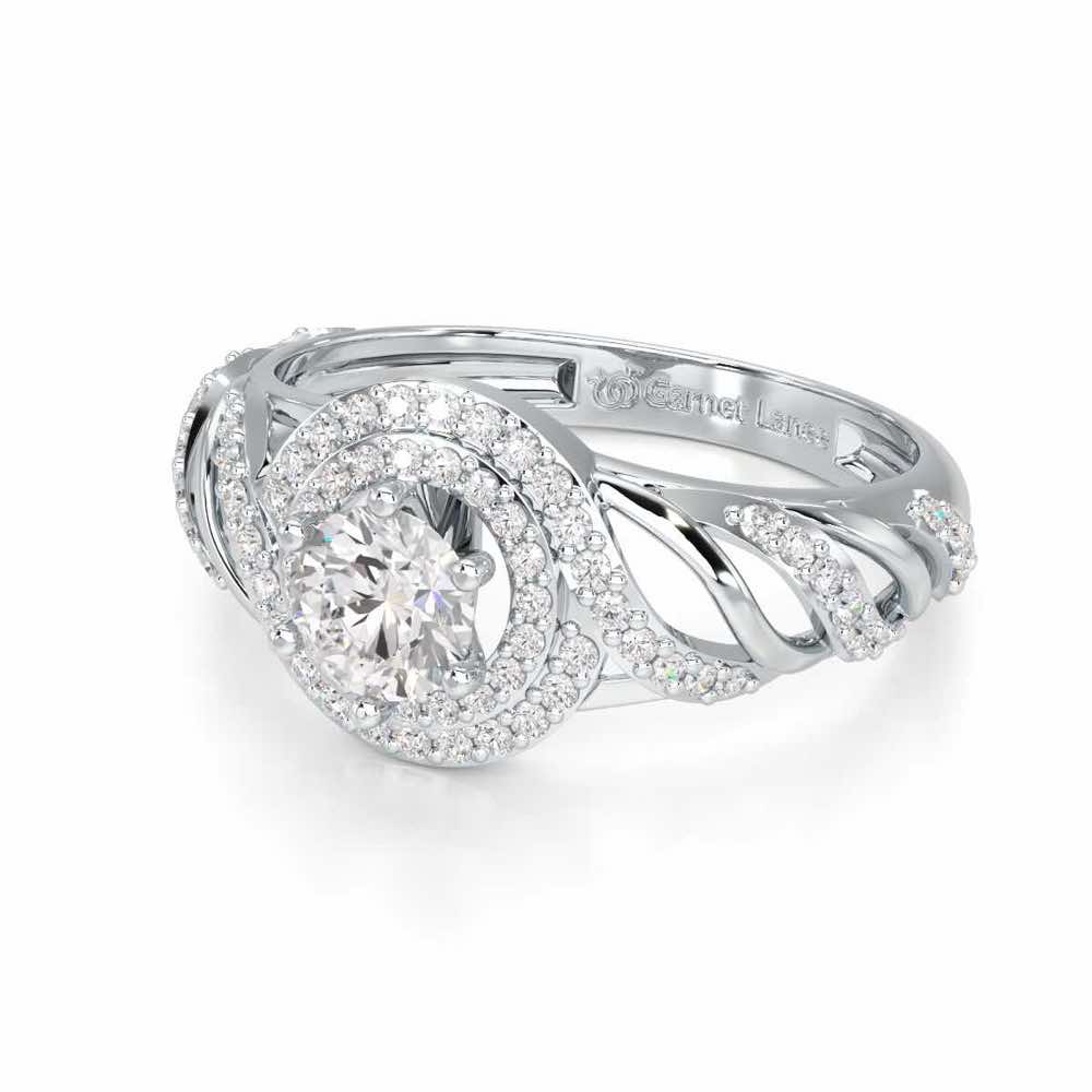Ephemeral Radiance Solitaire Ring - White Gold - Image 2