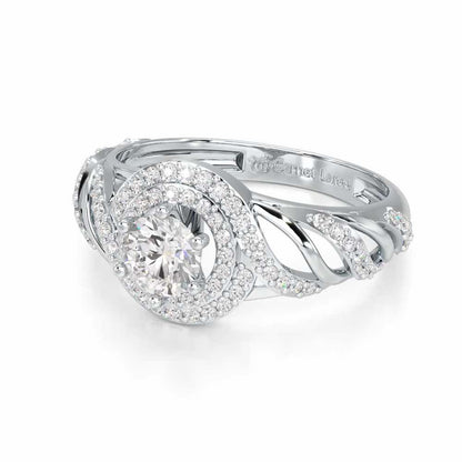 Ephemeral Radiance Solitaire Ring - White Gold - Image 2
