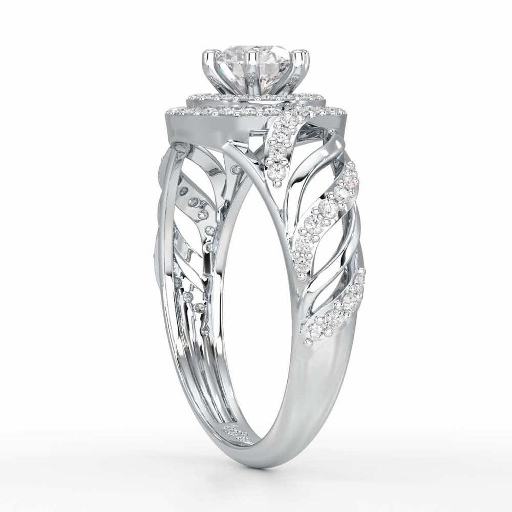 Ephemeral Radiance Solitaire Ring - White Gold - Image 3