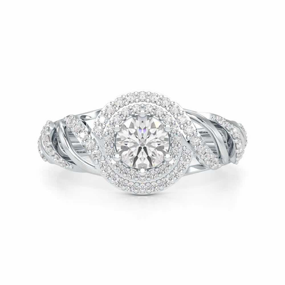 Ephemeral Radiance Solitaire Ring - White Gold - Image 4
