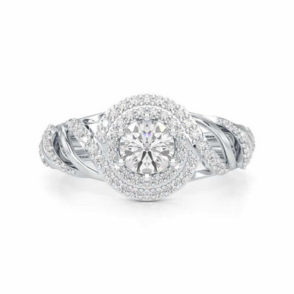 Ephemeral Radiance Solitaire Ring - White Gold - Image 4