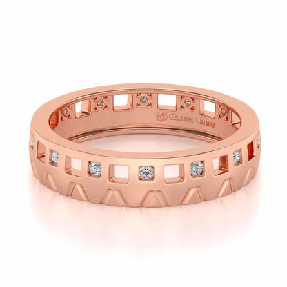 Era Silver Band Ring - Rose Gold - Image 2