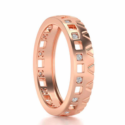 Era Silver Band Ring - Rose Gold - Image 3