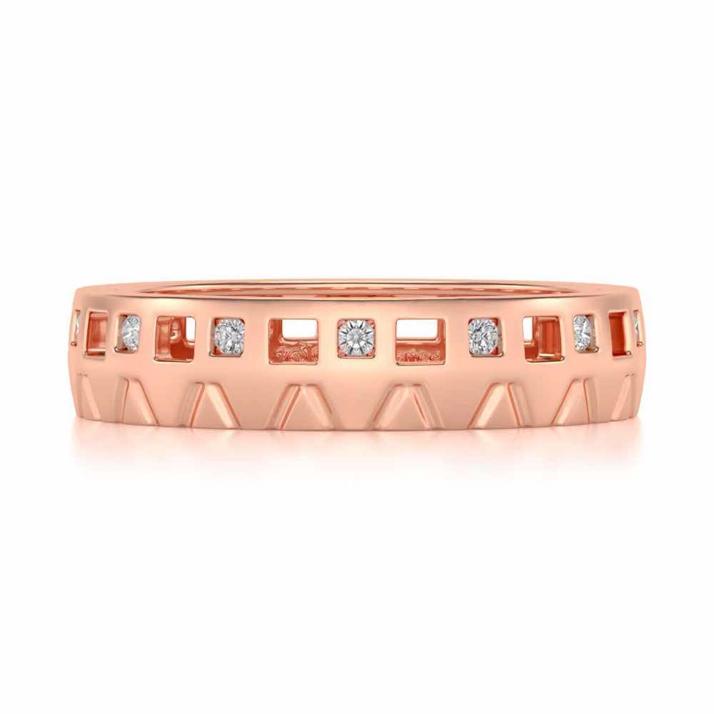 Era Silver Band Ring - Rose Gold - Image 4