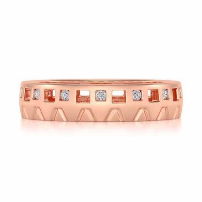 Era Silver Band Ring - Rose Gold - Image 4