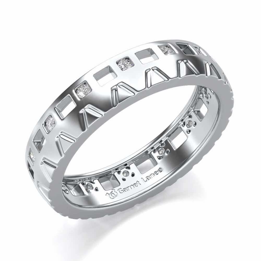 Era Silver Band Ring - White Gold - Image 1