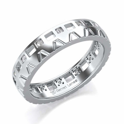 Era Silver Band Ring - White Gold - Image 1