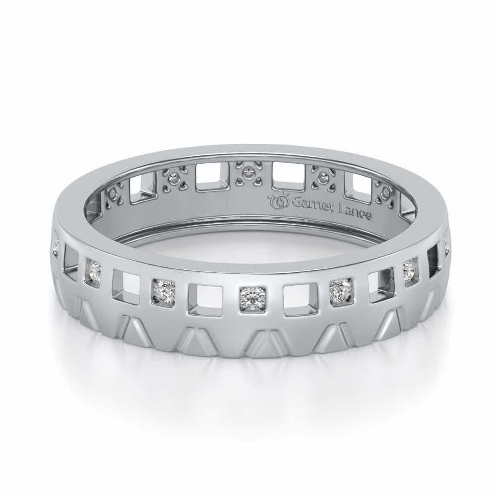Era Silver Band Ring - White Gold - Image 2