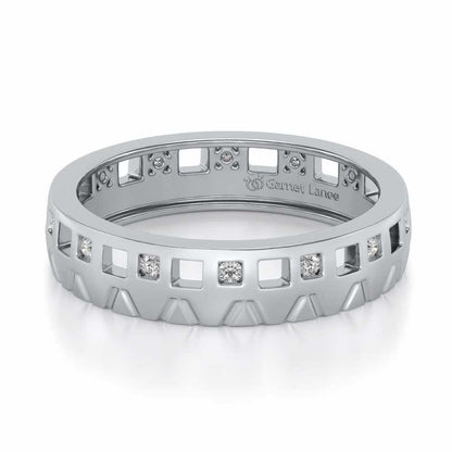 Era Silver Band Ring - White Gold - Image 2