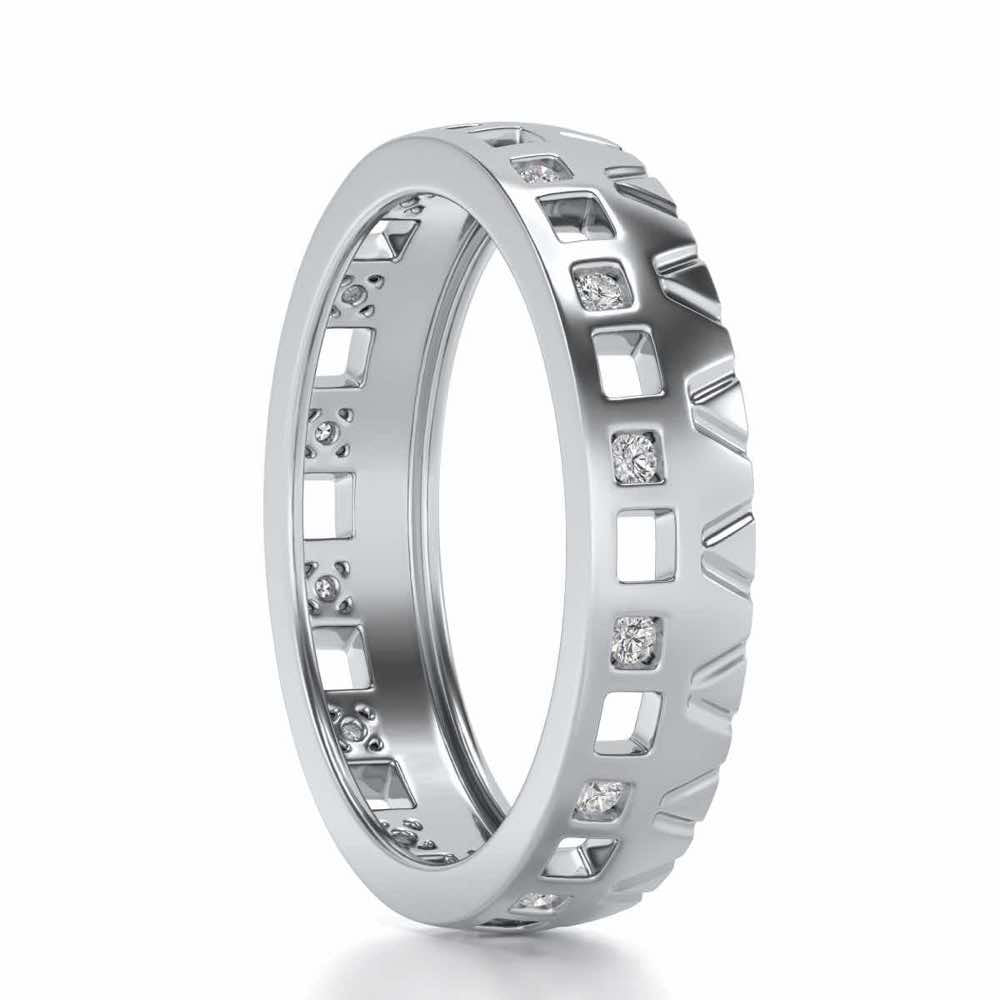 Era Silver Band Ring - White Gold - Image 3