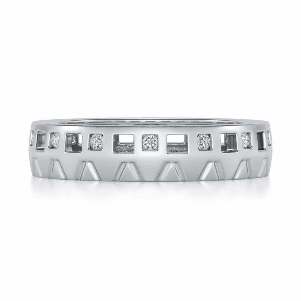 Era Silver Band Ring - White Gold - Image 4