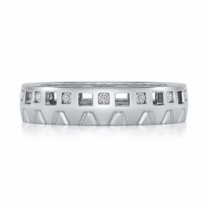 Era Silver Band Ring - White Gold - Image 4