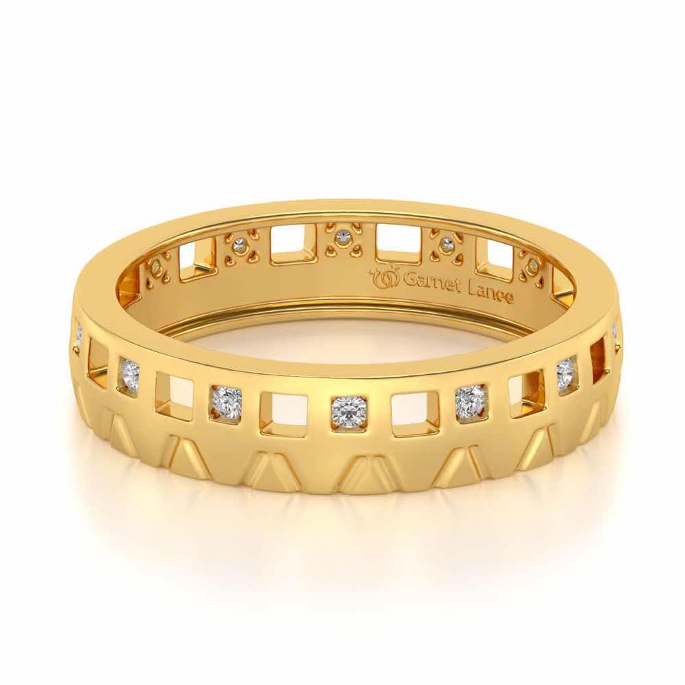 Era Silver Band Ring - Yellow Gold - Image 2