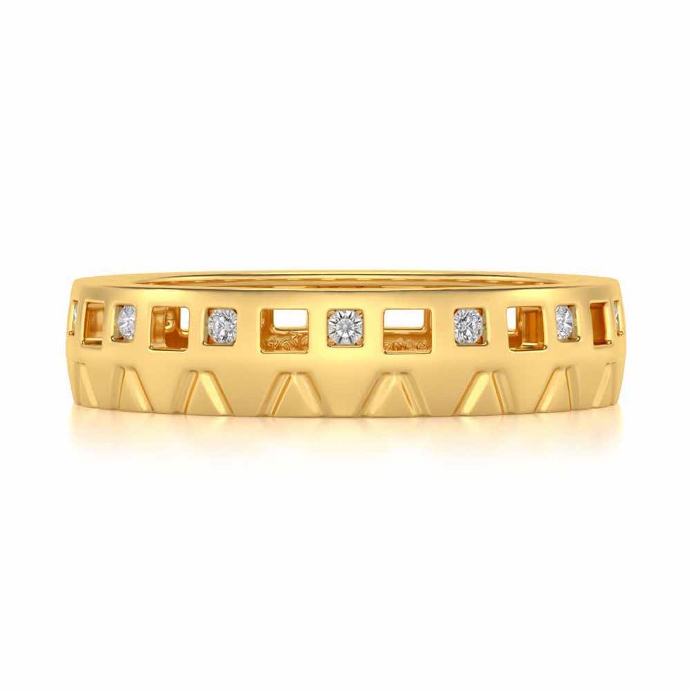 Era Silver Band Ring - Yellow Gold - Image 4