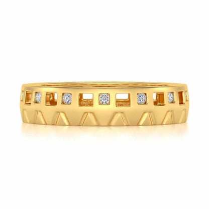 Era Silver Band Ring - Yellow Gold - Image 4