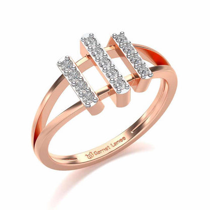 Erre Sparkle Ring - Rose Gold - Image 1