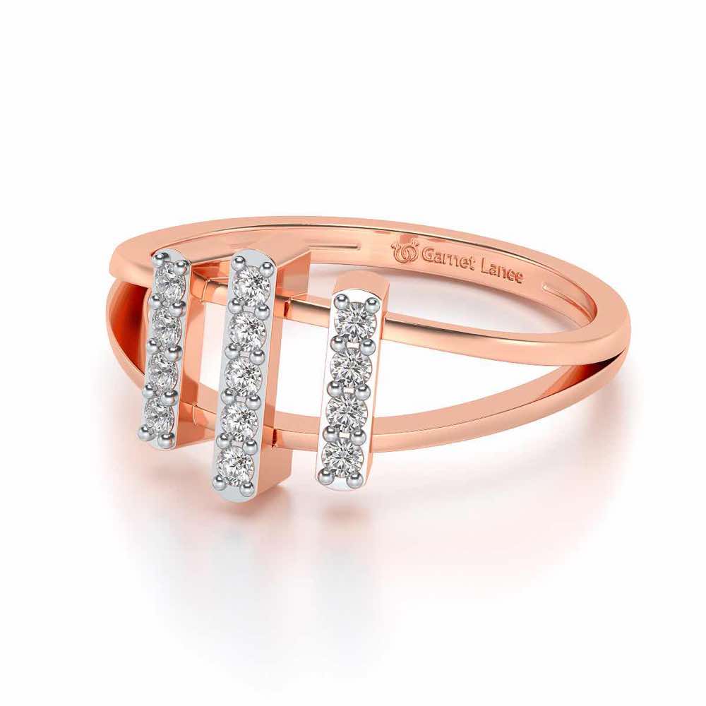Erre Sparkle Ring - Rose Gold - Image 2