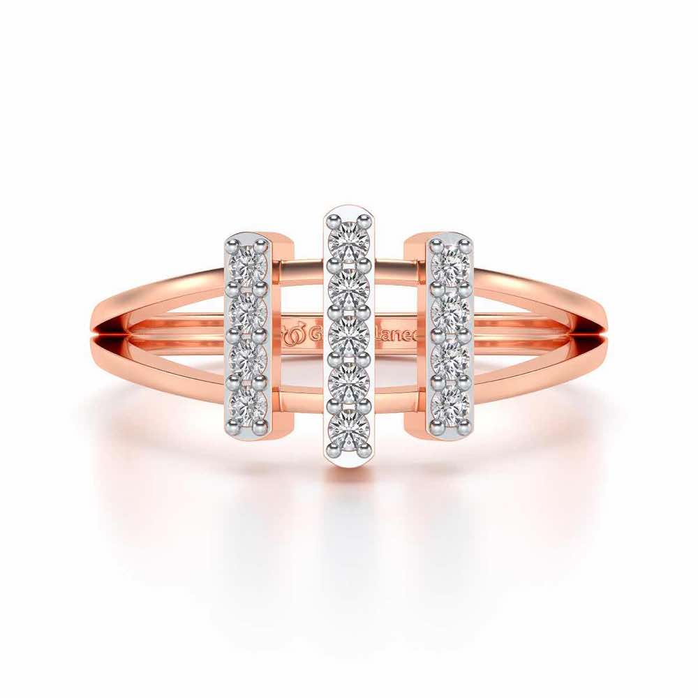 Erre Sparkle Ring - Rose Gold - Image 4