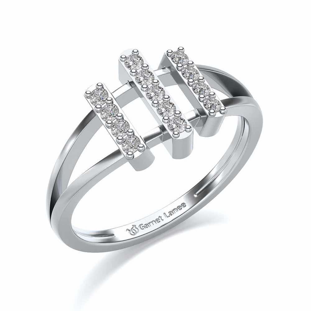 Erre Sparkle Ring - White Gold - Image 1