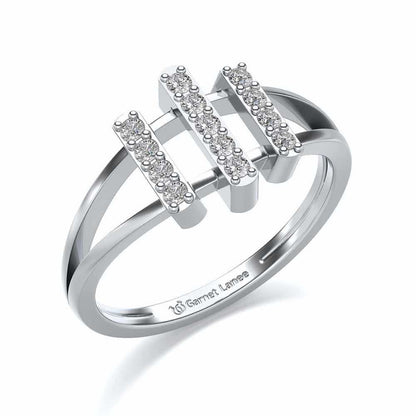 Erre Sparkle Ring - White Gold - Image 1