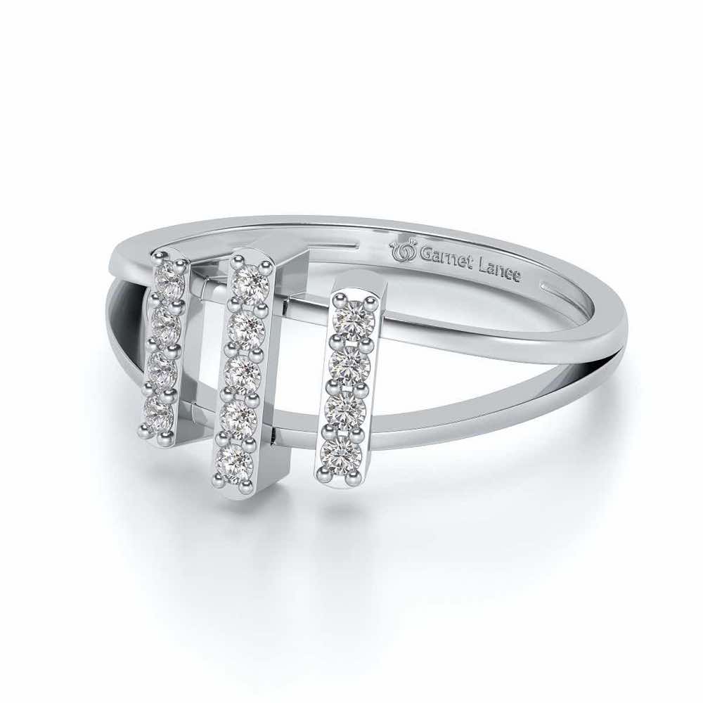 Erre Sparkle Ring - White Gold - Image 2