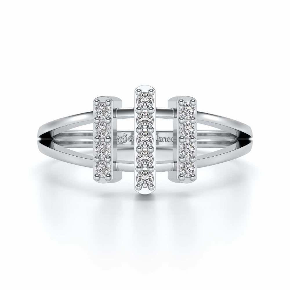 Erre Sparkle Ring - White Gold - Image 4