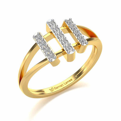 Erre Sparkle Ring - Yellow Gold - Image 1