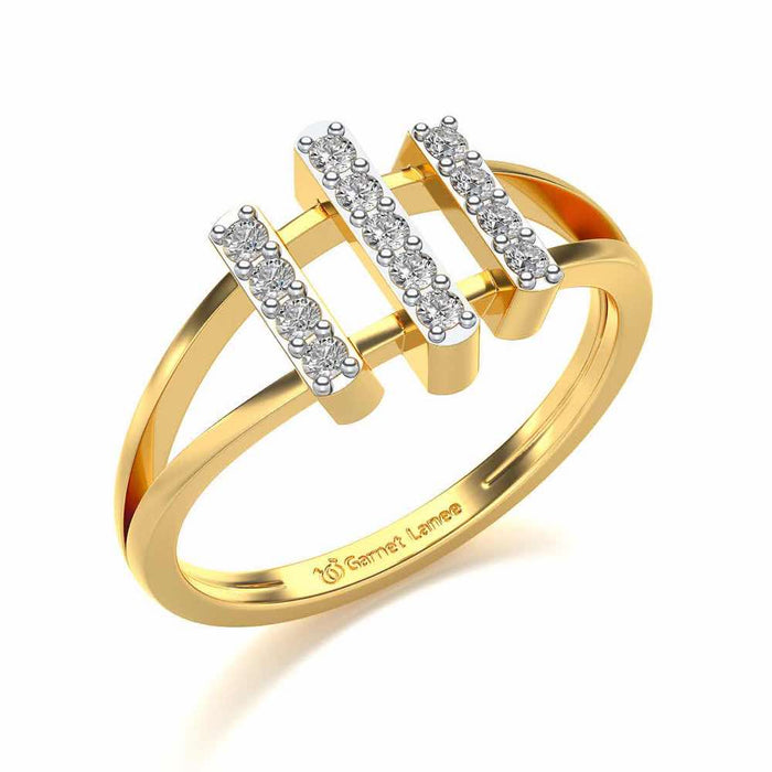 Erre Sparkle Ring - Yellow Gold - Image 1