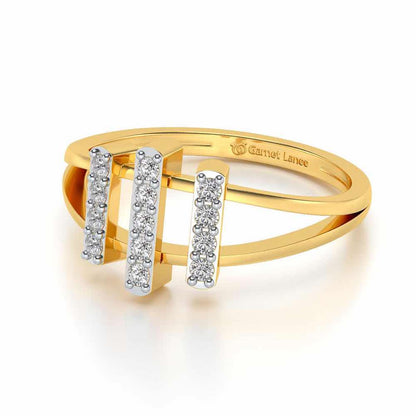 Erre Sparkle Ring - Yellow Gold - Image 2