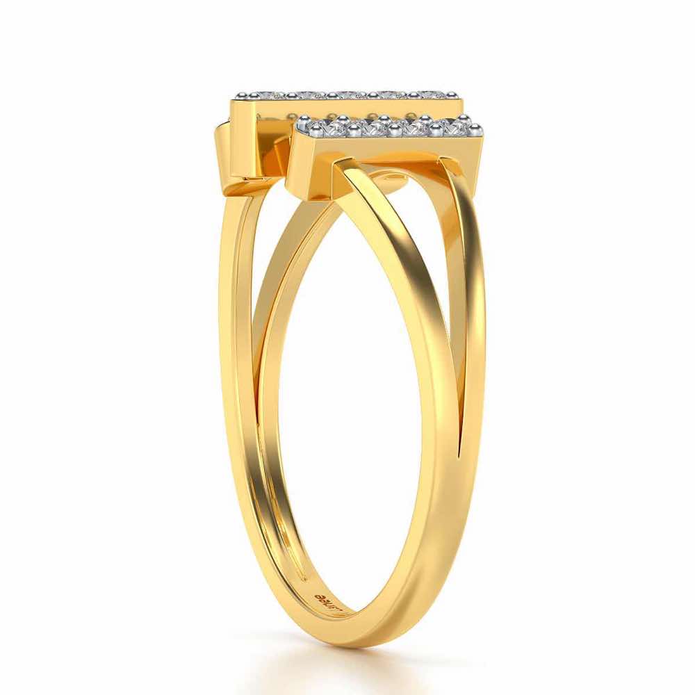 Erre Sparkle Ring - Yellow Gold - Image 3