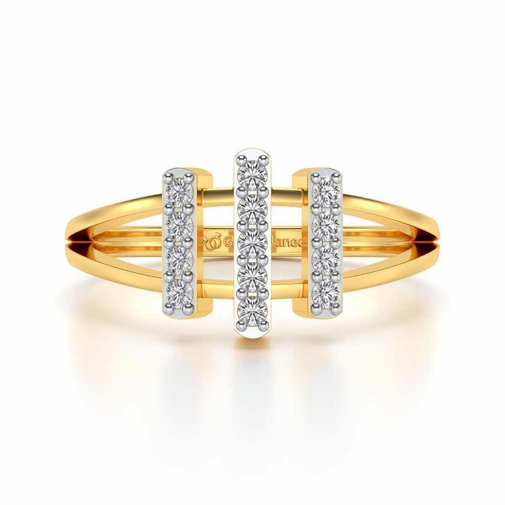 Erre Sparkle Ring - Yellow Gold - Image 4