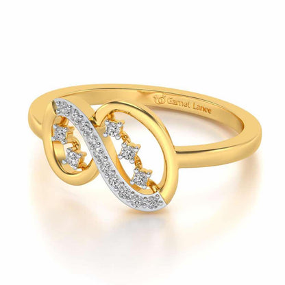 Eshana Silver Ring - Yellow Gold - Image 2